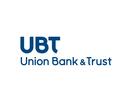 UBT blue logo over white background